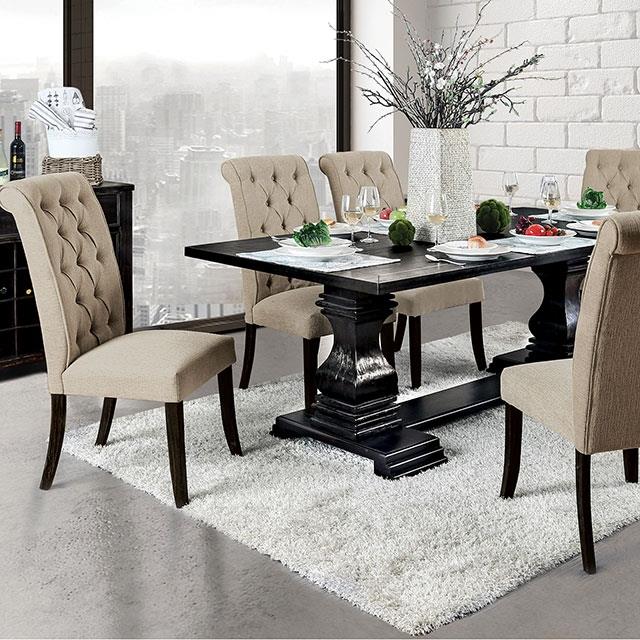 Furniture of America Nerissa CM3840T-7PC-GY 7 Pc Dining Table Set IMAGE 6
