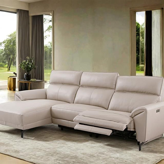 Furniture of America Theola CM9937WH-SECT-PM-L Power Sectional IMAGE 1