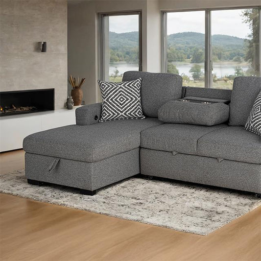 Furniture of America Chatham FM64005GY-SECT-L Sectional IMAGE 1