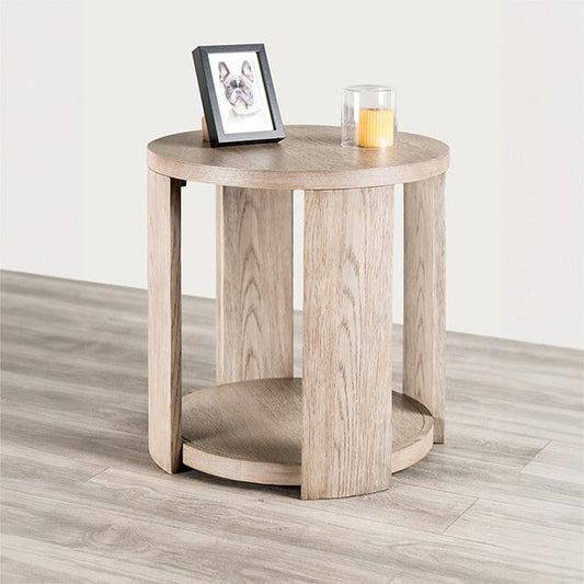 Furniture of America Conisbrough FM49004AK-E Round End Table IMAGE 1