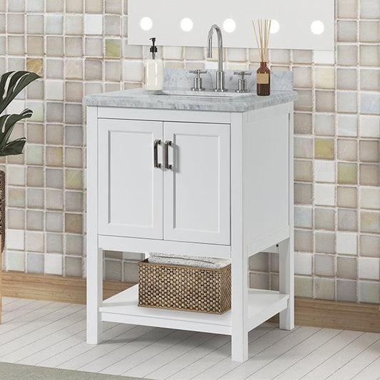 Furniture of America Reston TM-VS001WH-25 25" Vanity with Top/ Sink IMAGE 1