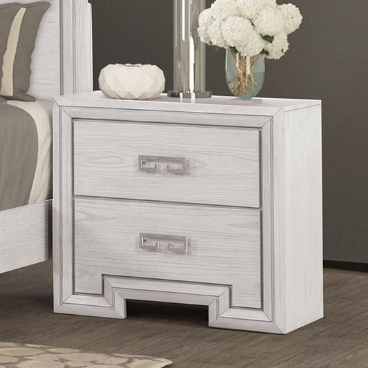 Furniture of America Basilone FM7440WH-N Nightstand IMAGE 1