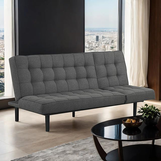 Furniture of America Naperville FM2802DG Futon Sofa IMAGE 1
