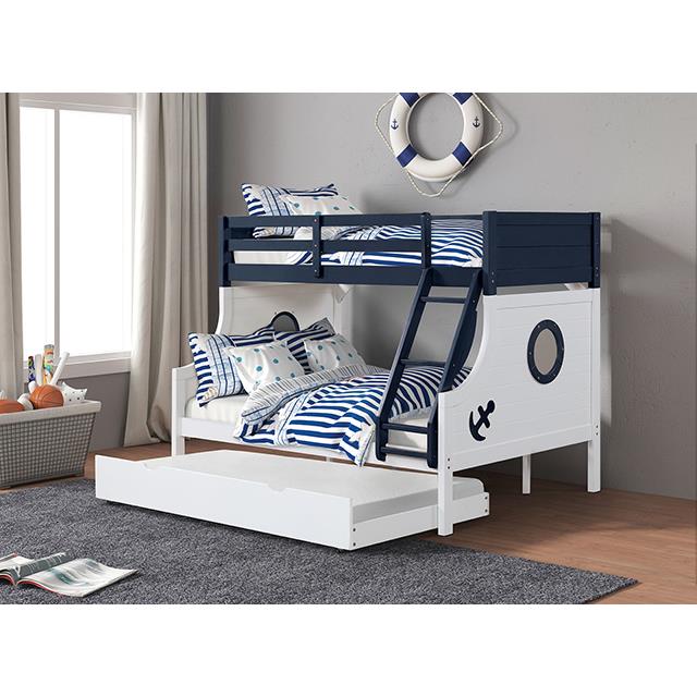 Furniture of America Nautia FM-BK629BL-BED Twin/Full Bunk Bed IMAGE 2