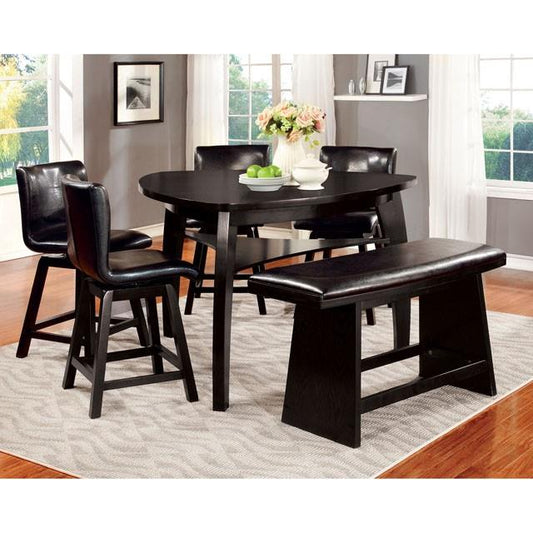 Furniture of America Hurley CM3433PT-7PC 7 Pc Counter Height Table Set IMAGE 1