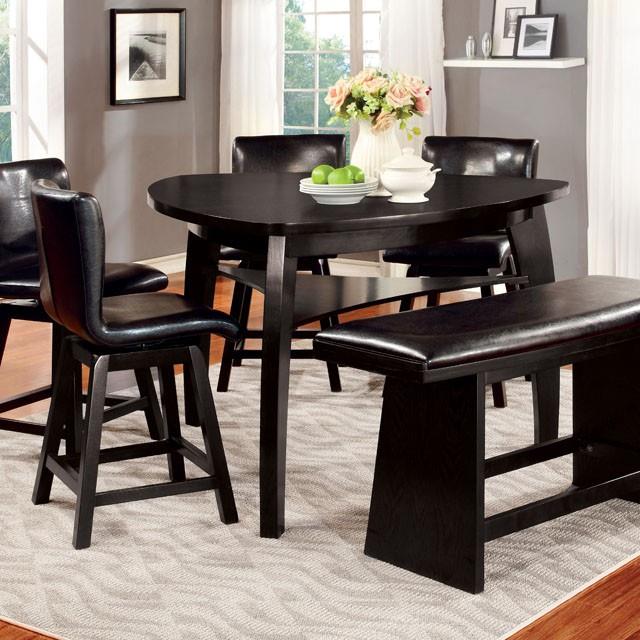 Furniture of America Hurley CM3433PT-7PC 7 Pc Counter Height Table Set IMAGE 3