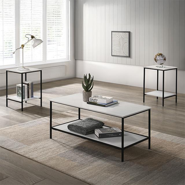 Furniture of America Pallas FM42903WH-3PK 3 Pc Table Set IMAGE 1