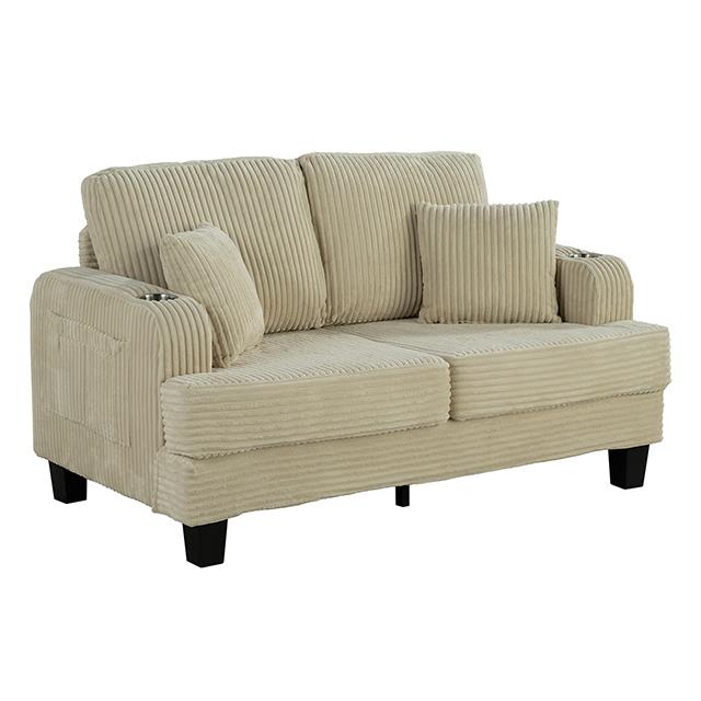 Furniture of America Moretaine SL6932BG-LV-PK Loveseat IMAGE 3