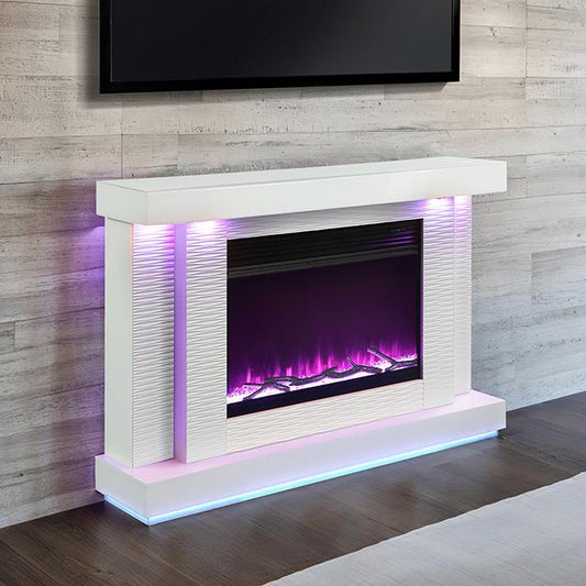 Furniture of America Dorrit FM-AC8012WH-TV 55" Electric Fire Place IMAGE 1