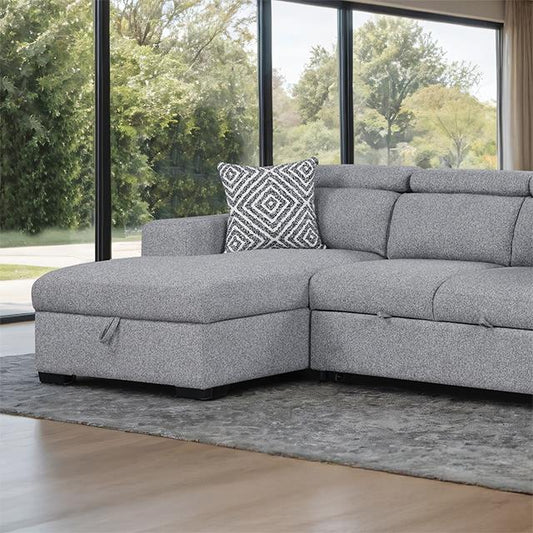 Furniture of America Chatteris FM64000GY-SECT-L Sectional IMAGE 1