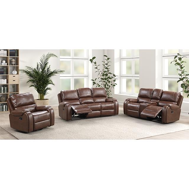 Furniture of America Tepic TM6012BR-H-CH Recliner with Oversized Handle IMAGE 4