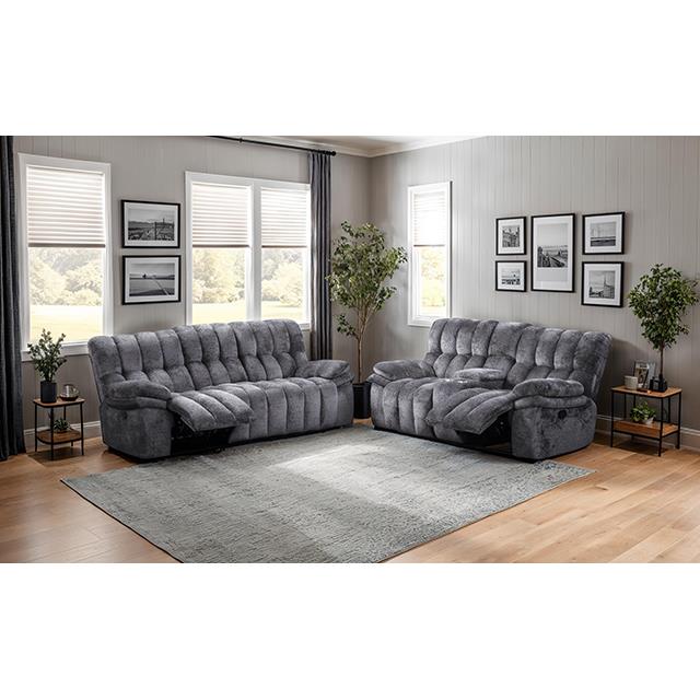 Furniture of America Hieronymus FM64001DG-CH-M Manual Glider Recliner IMAGE 2
