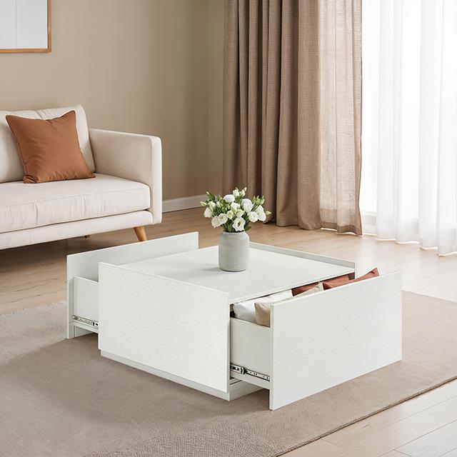 Furniture of America Hyde SL4200WH-C Coffee Table IMAGE 2
