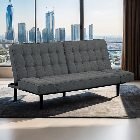 Furniture of America Bellevue FM2801DG Futon Sofa IMAGE 1