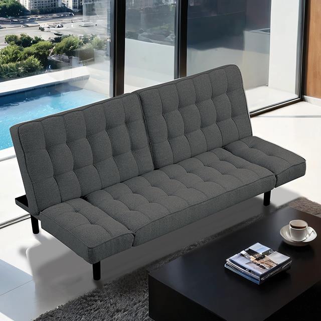Furniture of America Bellevue FM2801DG Futon Sofa IMAGE 6