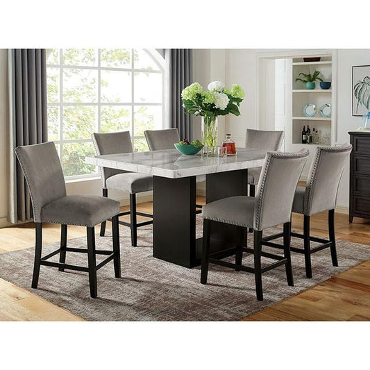 Furniture of America Kian CM3744PT-7PC 7 Pc Counter Height Table Set IMAGE 1
