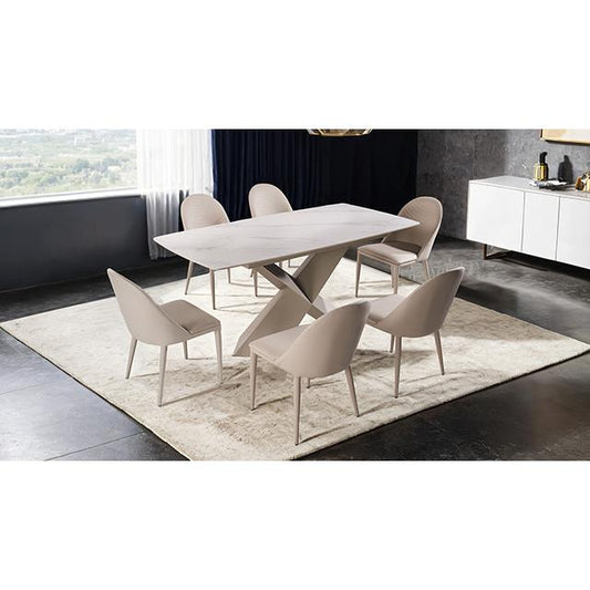 Furniture of America Lenvik FM3700BR-T-7PC 7 Pc Dining Table Set IMAGE 1