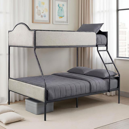 Furniture of America Forli FM-BK700BK-TF Twin/Full Bunk Bed IMAGE 1