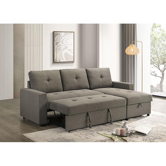 Furniture of America Giorgi FM6920BR-PK Sectional with Pullout IMAGE 2