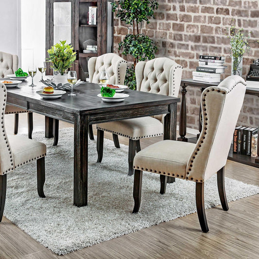 Furniture of America Sania CM3324BK-T-84-9PC 9 Pc Dining Table Set IMAGE 1