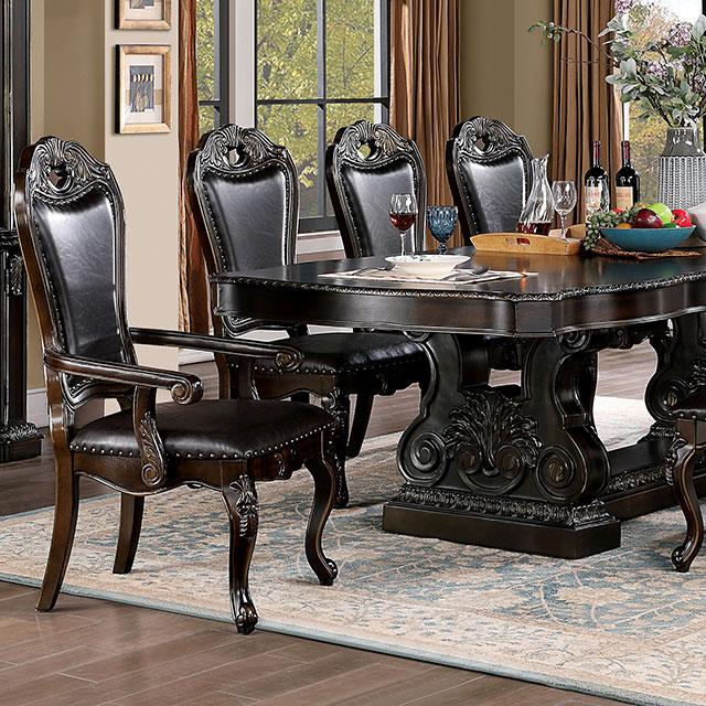 Furniture of America Lombardy CM3146T-9PC 9 Pc Dining Table Set IMAGE 3