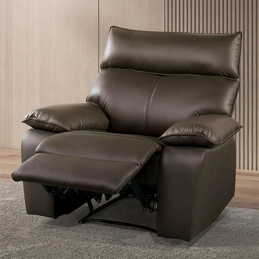 Furniture of America Onoria FM69008BR-CH-M Manual Recline Chair IMAGE 1