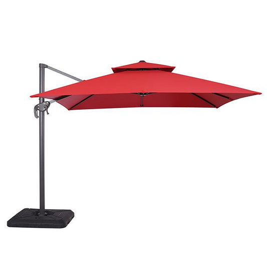 Furniture of America Hero LA-A028RD+BASE 10" Square Umbrella with Double Top & 37" Large Base IMAGE 1