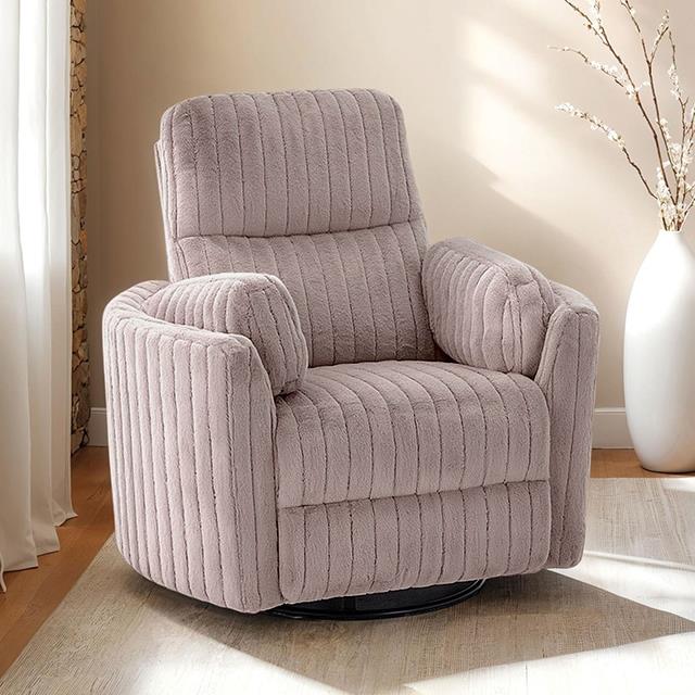 Furniture of America Belper FM-AC8018TP-PM Power Glider Recliner with Swivel IMAGE 1