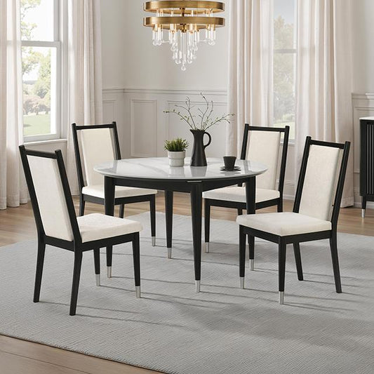 Furniture of America Maidstone FM32001BK-RT-5PC 5 Pc Round Dining Table Set IMAGE 1