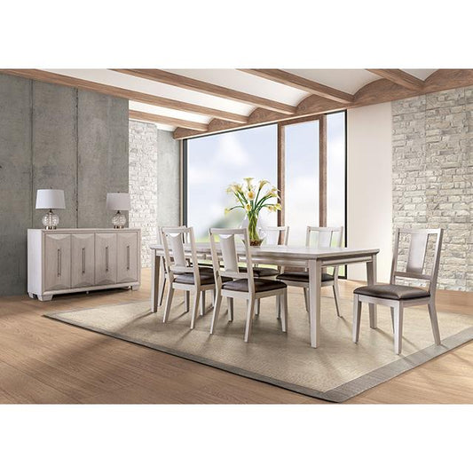 Furniture of America Hinwitz FM3399WH-T-9PC 9 Pc Dining Table Set IMAGE 1