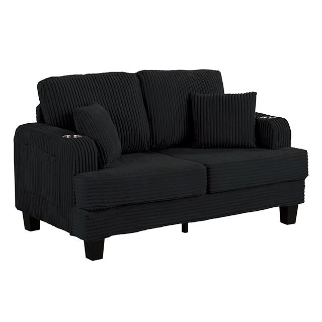 Furniture of America Moretaine SL6932BK-LV-PK Loveseat IMAGE 3