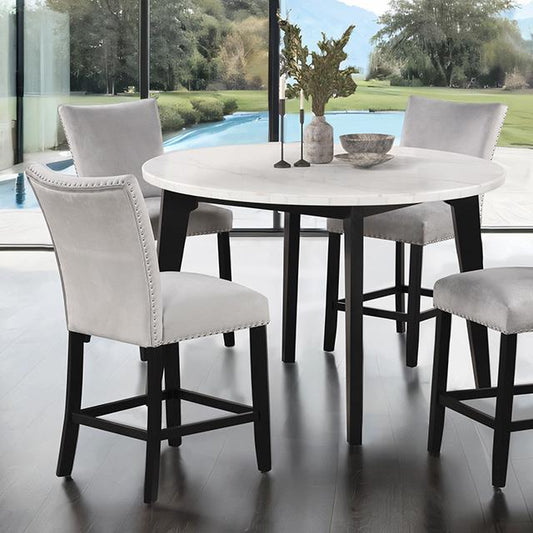 Furniture of America Sabro FM3330BK-PRT-TABLE Round Counter Height Table IMAGE 1