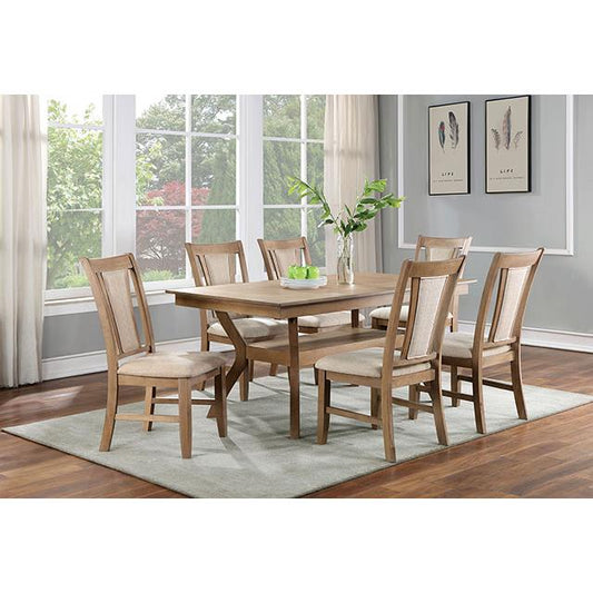 Furniture of America Upminster CM3984NT-T-7PC 7 Pc Dining Table Set IMAGE 1