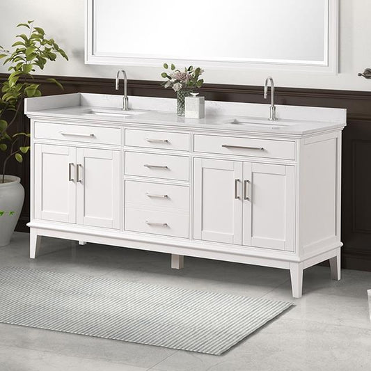 Furniture of America Almeria TM-CT005WH-72+05WH Vanity Set IMAGE 1
