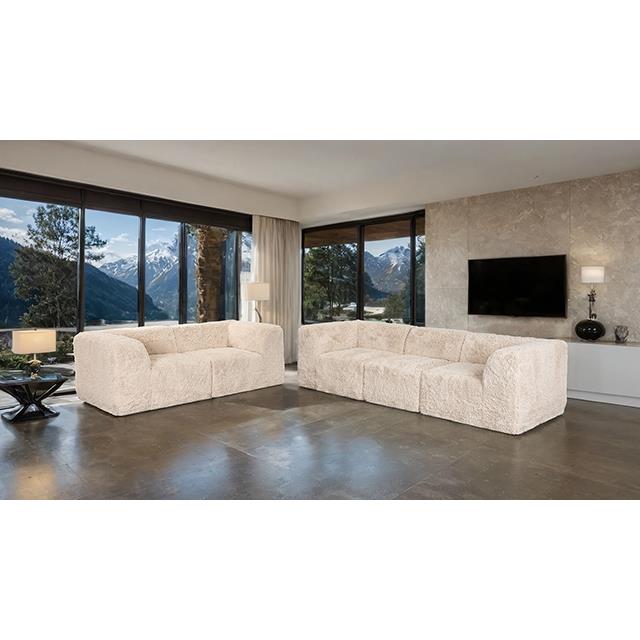 Furniture of America Nappi FM62102BG-LV-PK Loveseat IMAGE 2