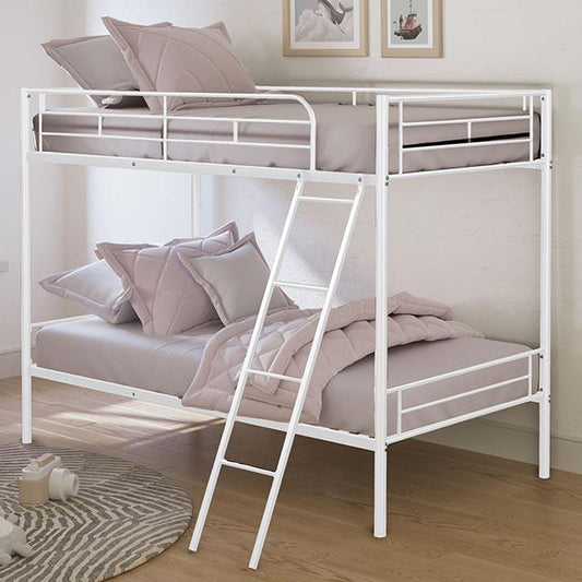 Furniture of America Hector FM-BK903WH-TT Twin/Twin Metal Bunkbed IMAGE 1