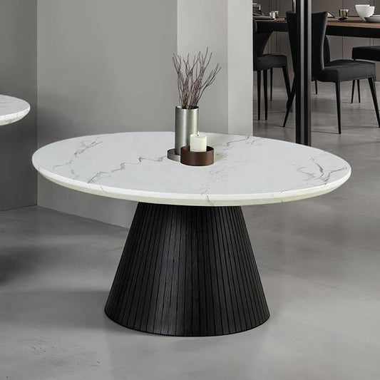 Furniture of America Sindal FM44004BK-CR-TABLE Round Cocktail Table IMAGE 1