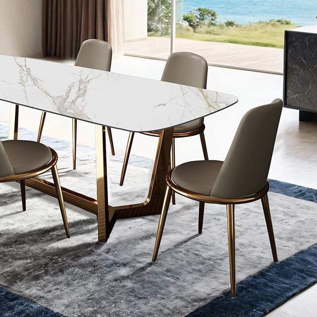 Furniture of America Norelli FM3701GD-T-TABLE Dining Table IMAGE 2