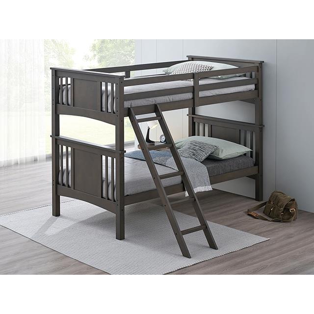 Furniture of America Spring Creek FM-BK602TT-GY-BED Twin/Twin Bunk Bed IMAGE 2