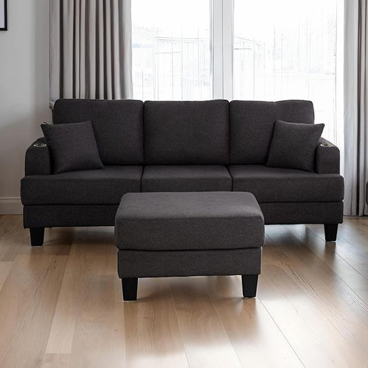 Furniture of America Cinderford SL6936DG-SF-PK Sofa IMAGE 1