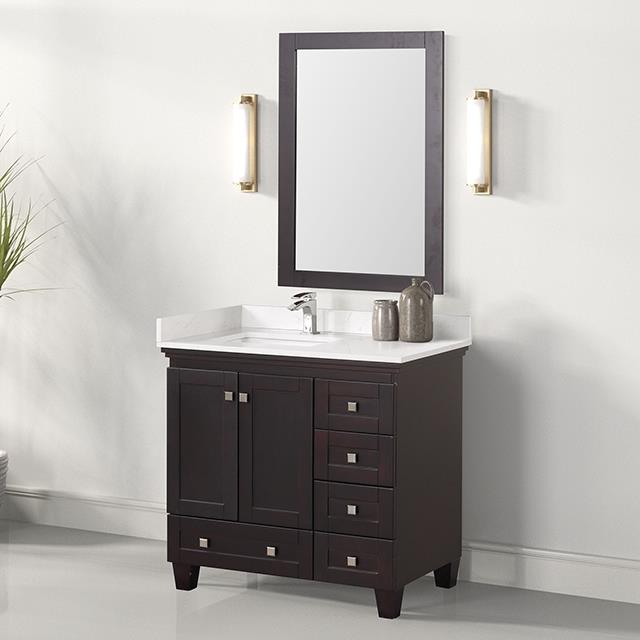 Furniture of America Aprea TM-CT008WH-36+10ES+M Vanity Set with Mirror IMAGE 1