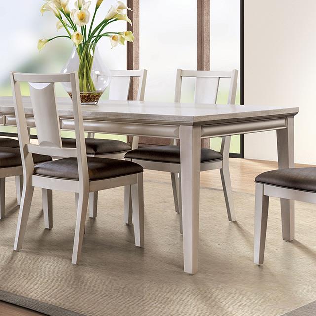 Furniture of America Hinwitz FM3399WH-T-7PC 7 Pc Dining Table Set IMAGE 3