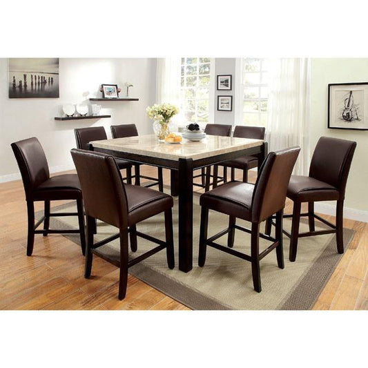 Furniture of America Gladstone CM3823PT-9PC-3744GY 7 Pc Counter Height Table Set IMAGE 1