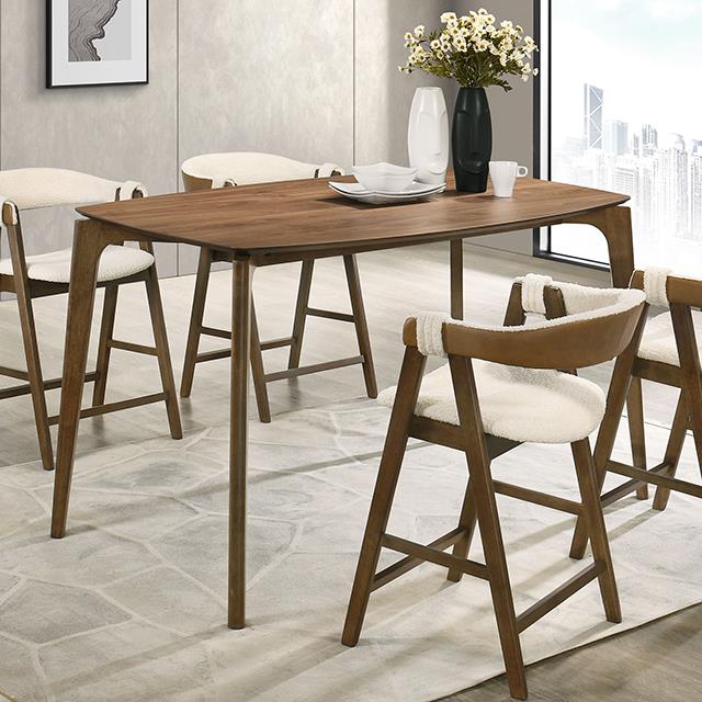 Furniture of America Ebikon FM3211WN-PT-35W-5PC 5 Pc Counter Height Table Set IMAGE 4
