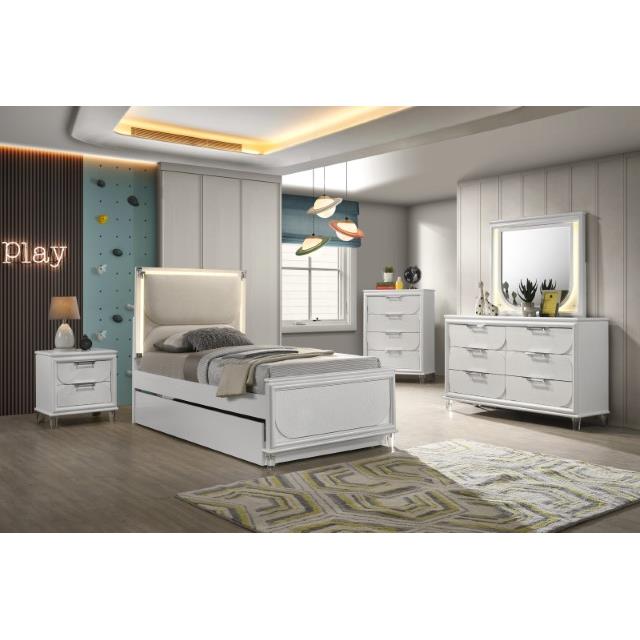 Furniture of America Lareina FM72081WH-T-BED Twin Bed IMAGE 5