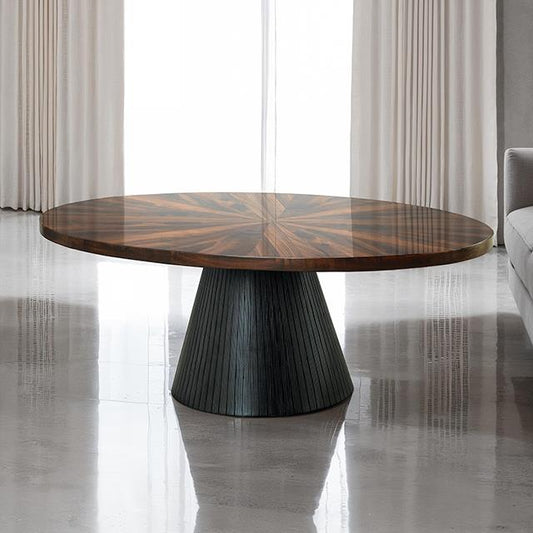 Furniture of America Surdal FM44005BK-CO-TABLE Oval Coffee Table IMAGE 1