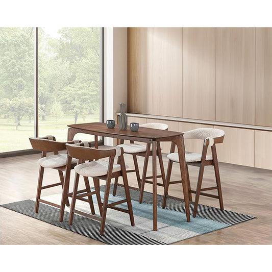 Furniture of America Ebikon FM3211WN-PT-5PC 5 Pc Counter Height Table Set IMAGE 1