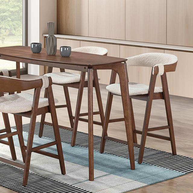 Furniture of America Ebikon FM3211WN-PT-5PC 5 Pc Counter Height Table Set IMAGE 2