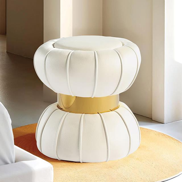 Furniture of America Dorothea FM-AC8008WH Stool IMAGE 1