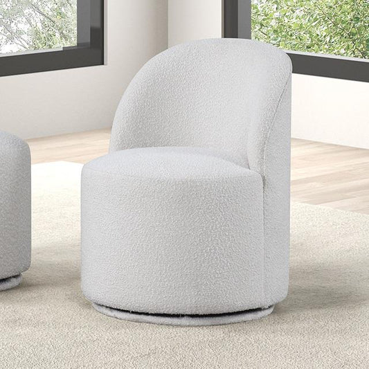 Furniture of America Broager FM3001WH-SC Dining Swivel Chair IMAGE 1